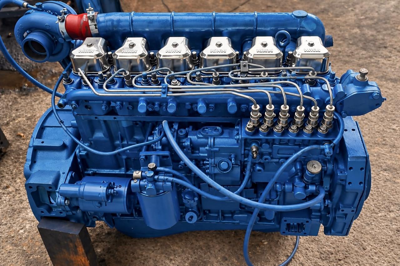 Motor diesel MWM revisado e pintado